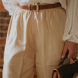 Blush Silk Easy Pants